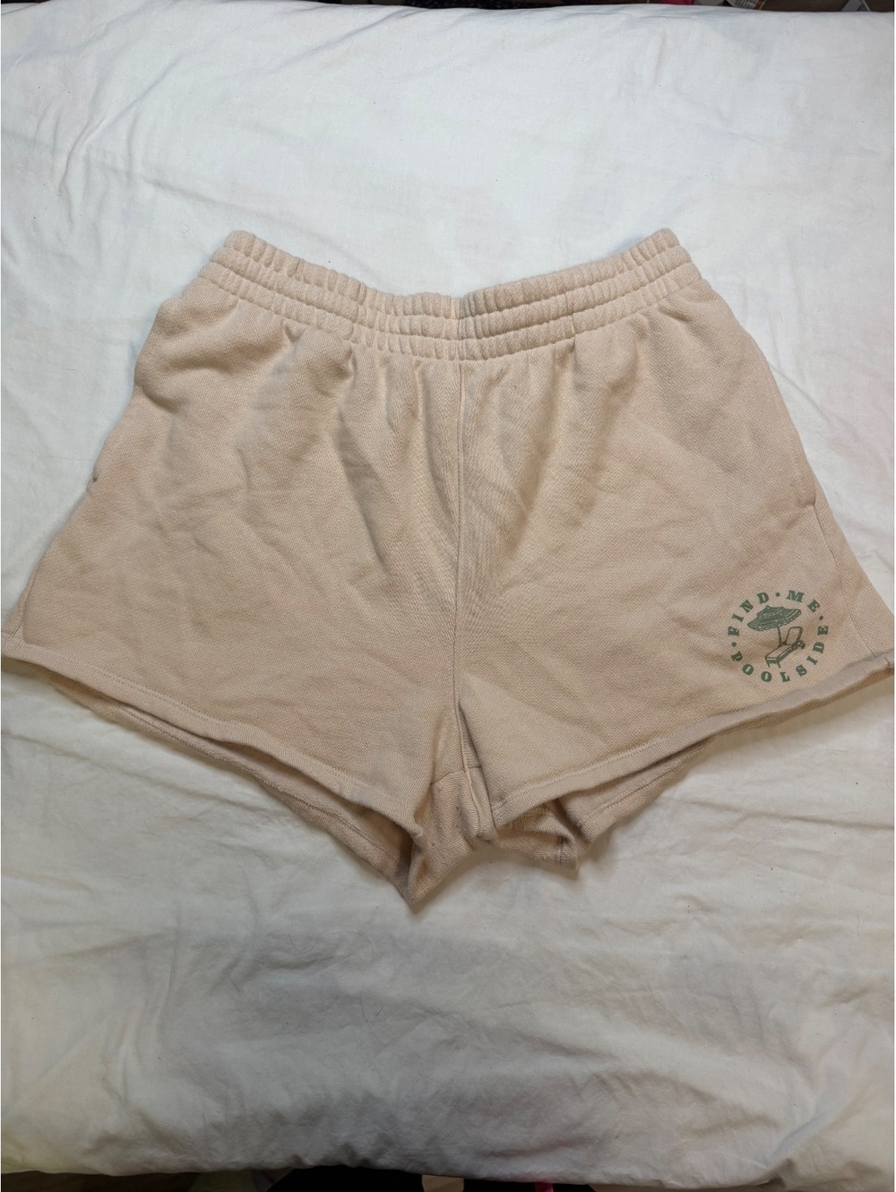 VS Pink “FIND ME POOLSIDE” Cotton Blend Fleece Shorts S